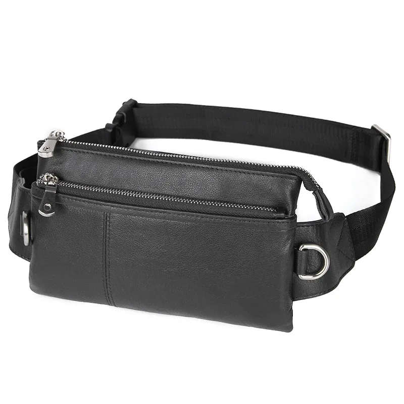 

Genuine Cow Leather Funny Pack Waist Bag New Design Multi-function Waist Pack for Men 3017A