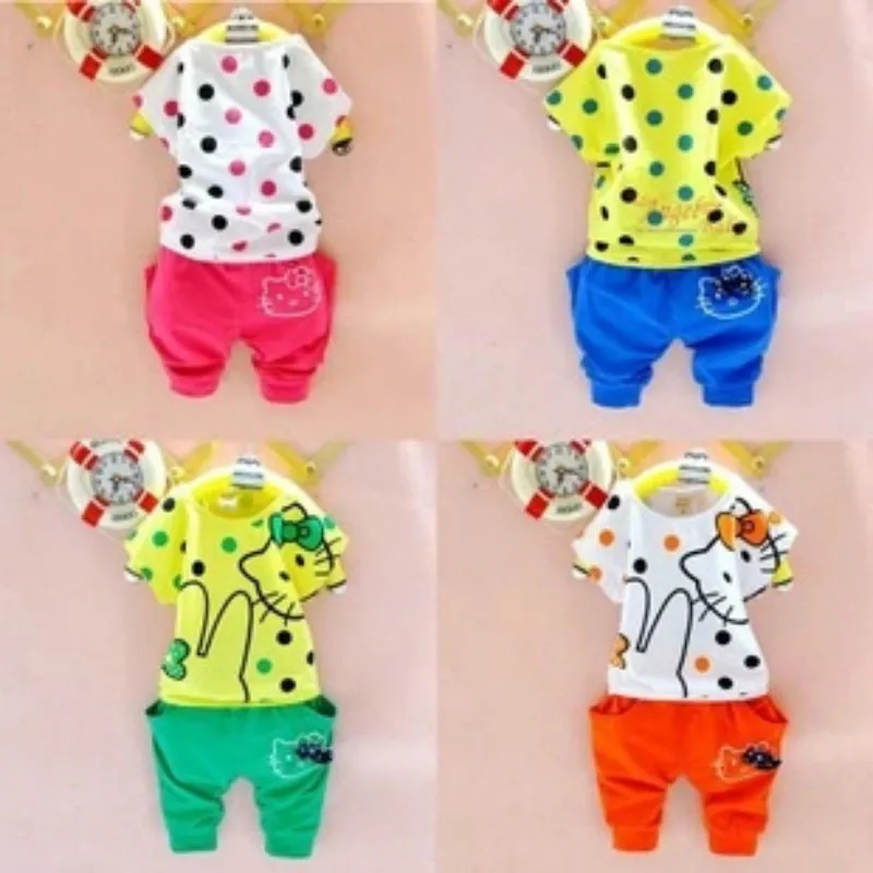 Sale!Free shipping clothing set boys and girls cotton Tee+pant for 100-140cm tall kids | Детская одежда и обувь