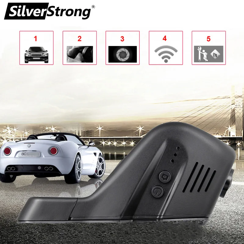 SilverStrong Wi Fi камера для автомобиля Регистраторы WI FI DVR 1080 P Novatek96658 Двойной объектив