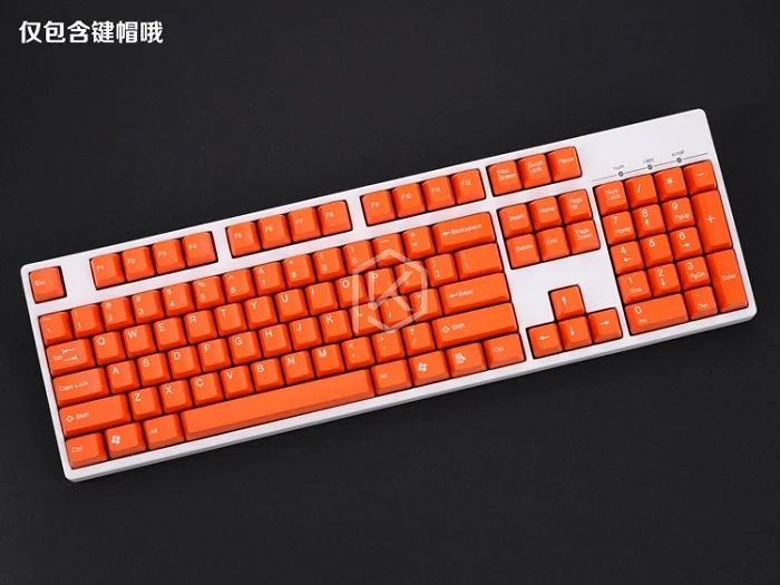 keycaps orange Taihao abs двойные брелки для diy игровой механической клавиатуры цвета океана темно-синий белый желтый красный оранжевый фиолетовый розовый - Цвет: keycaps orange
