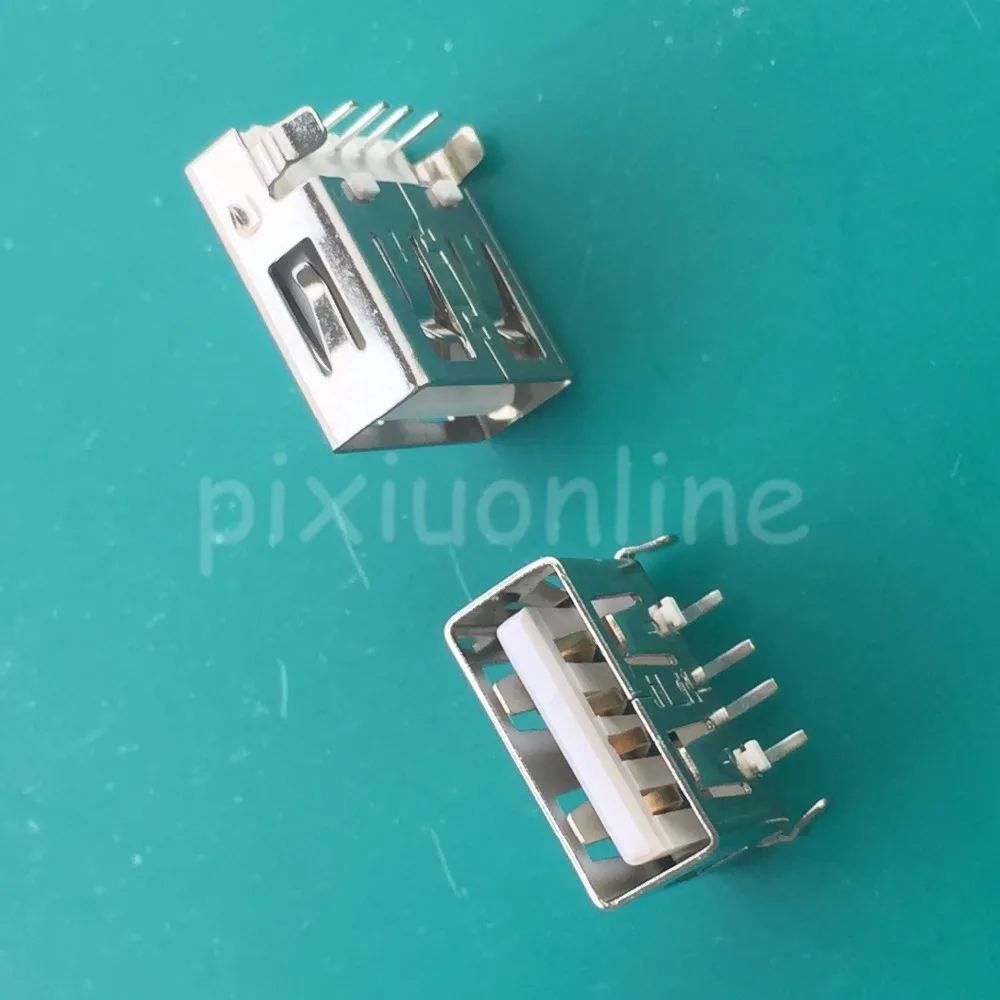 Гнездовой разъем типа А G52Y USB 2 0 4 контакта фута 90 градусов 10 шт.|connector 4pin|4pin femaleconnector