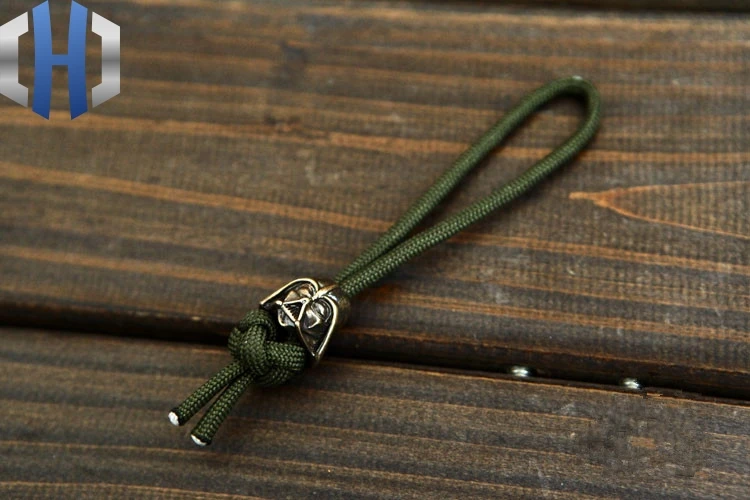 Латунный ремешок EDC DIY латунная пряжка черный рыцарь Зонт нож кулон подвесной