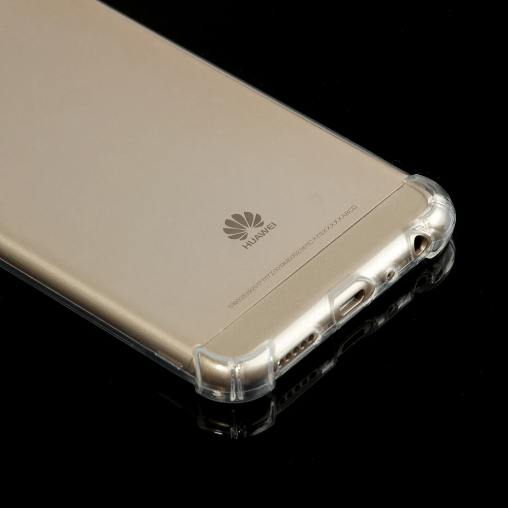 High quality transparent reinforced Anti-falling Soft Silicone phone case For Huawei P SMART coque fundas etui cover cases |