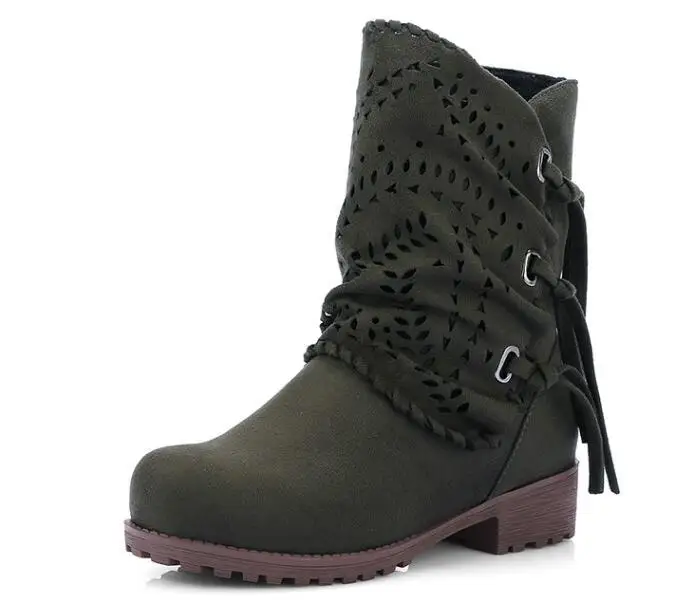 Martin boots women winter faux leather ankle for ladies low heels platform punk shoes chaussures femme plus size | Обувь