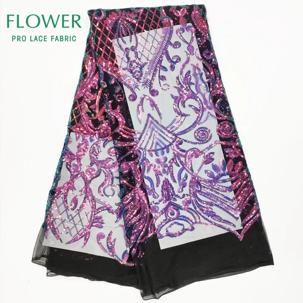 Сетчатые кружевные ткани Magic Color с блестками французская Красивая вуаль сетчатые