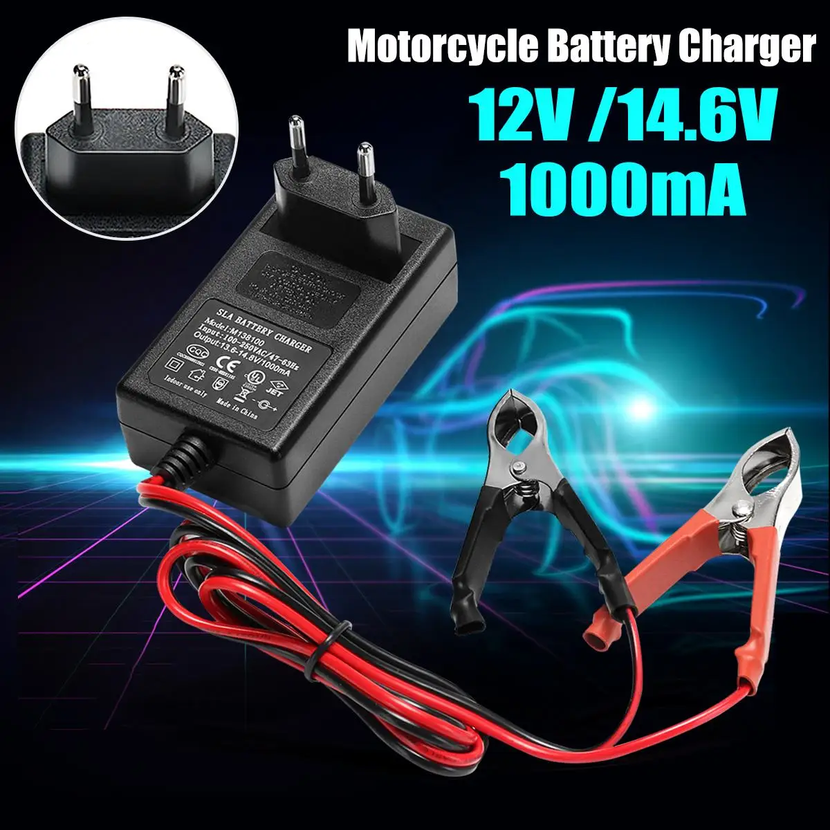 Интеллектуальное зарядное устройство maintender Trickle 12 V 14,6 V 1A для автомобиля, мотоцикла EU Plug