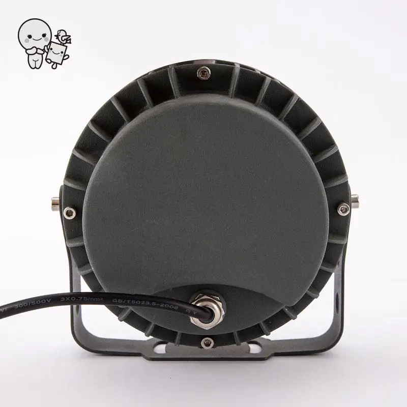 Открытый 10W20W30W50W черный алюминиевый круглый COB Светодиодный прожектор светильник
