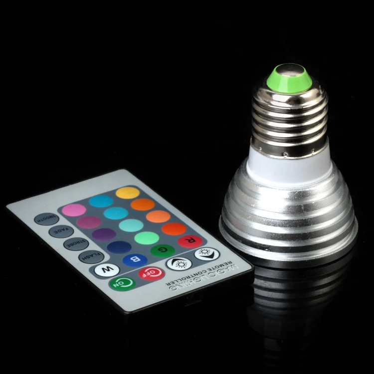 E27 E14 GU10 MR16 RGB светодиодные точечные светильники Волшебные лампы с ИК пультом