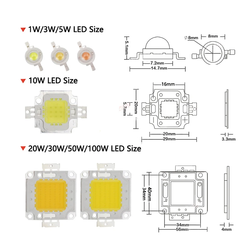 Светодиодный чип для выращивания аквариума 100 нм 3 Вт 5 10 20 30 50 Вт|royal blue led|100w cob100w cob