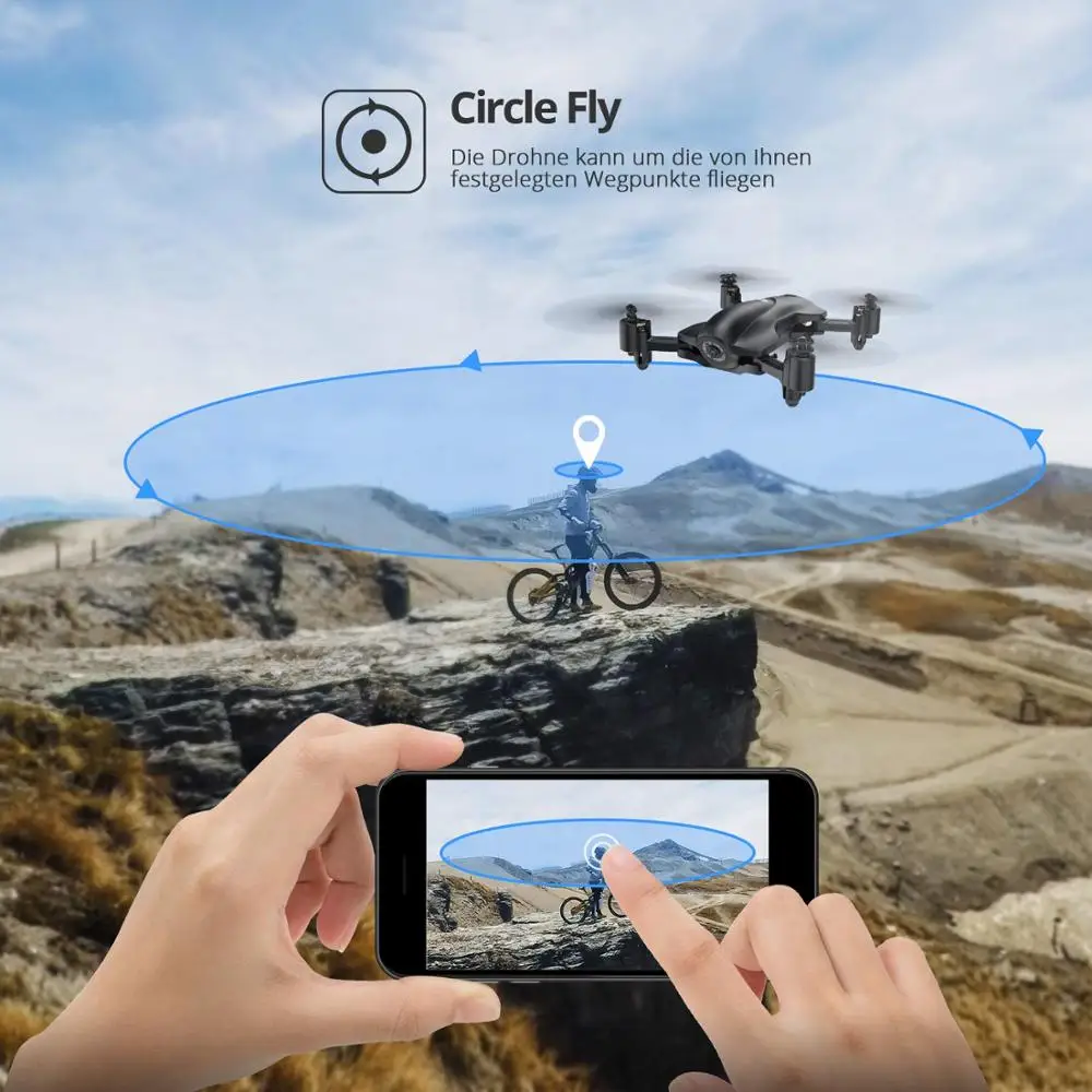 2 батарейки типа Квадрокоптер Holytone165 складной GPS Дрон 5G 2K HD Камера Tap Fly круг
