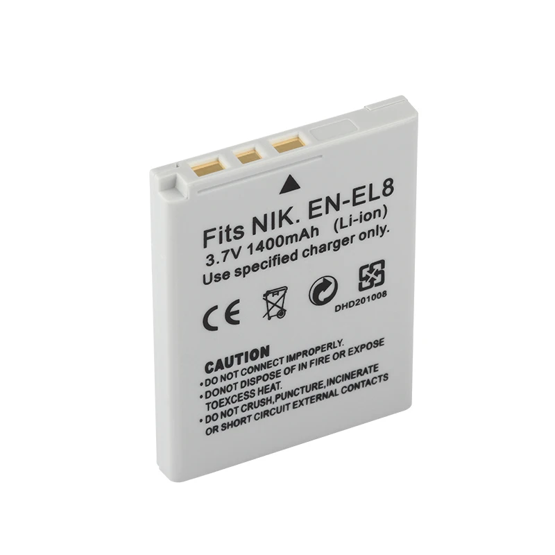 Dinto 1 шт. 1400 мАч 3 7 V EN-EL8 ENEL8 RU EL8 Камера Батарея пакет для Nikon Coolpix P1 P2 S1 S2 S3 S5 S6 S7 S7C S8 S9 |