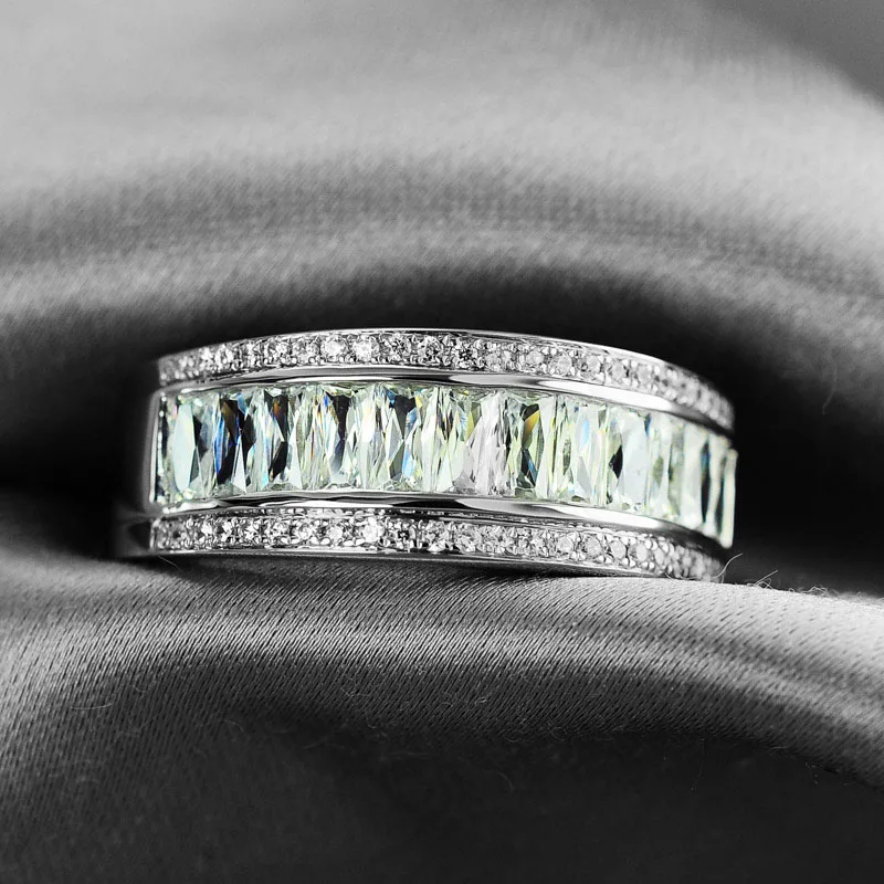 100% 18K 750Au Gold Moissanite Diamond man Ring D color VVS With national certificate MO-020 | Украшения и аксессуары