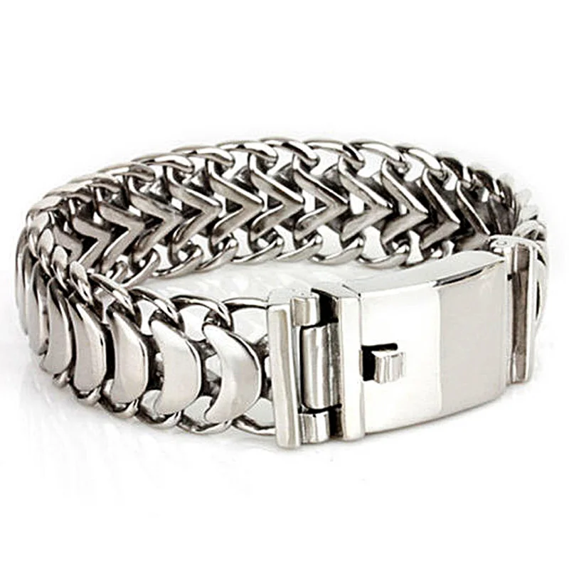 Фото Браслет мужской из нержавеющей стали, шириной 1,9 см, в стиле хип-хоп №3