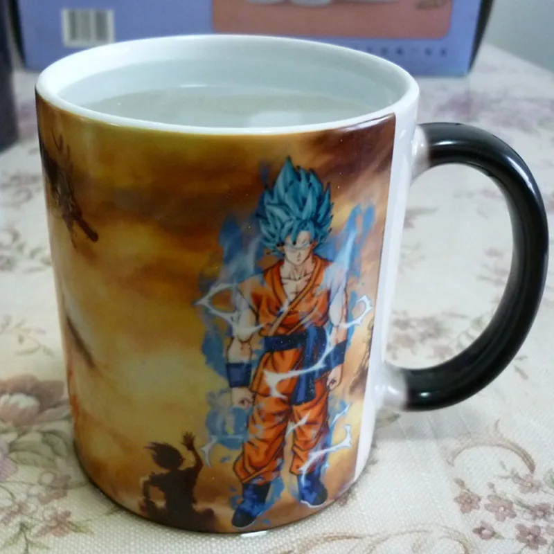 Goku 1 шт. Dragon Ball Z Кофе кружка сын Goku vegeta меняющие цвет кружки Аниме Драконий жемчуг зет теплочувствительная выявить волшебная кружка чашка - Цвет: Goku