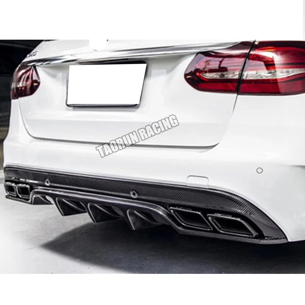 C43 карбоновый задний бампер диффузор протектор для Benz W205 Sedan S205 Wagon C180 C200 C300 C43 с AMG посылка