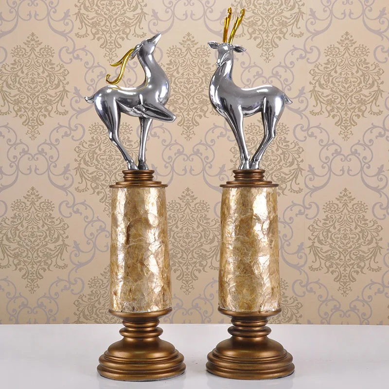 

European resin ornaments lovers deer home accessories decorations ornaments creative gifts Wine Gifts