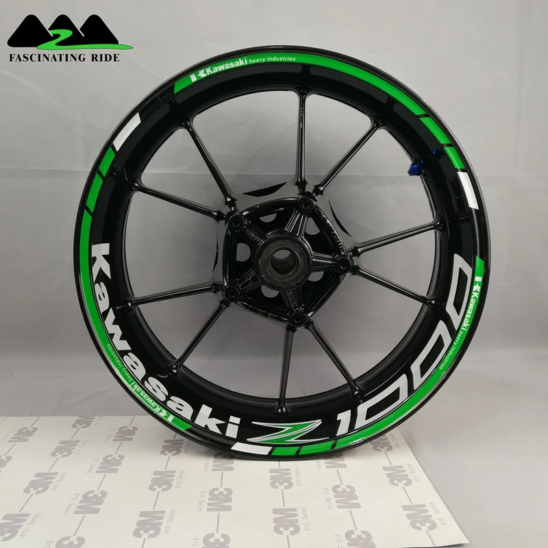 Z1000 green01 Подходит для Kawasaki Z1000Z900Z800Z650Z250 мотоцикл переоборудование водонепроницаемый и светоотражающий персональный концентратор стикер 17 дюймов ген - Color: Z1000 green01