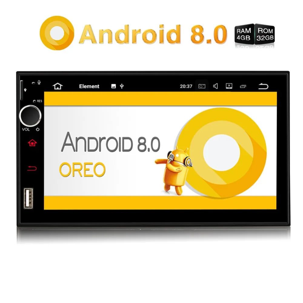 Pumpkin Qcta Core 4 ГБ ОЗУ 32 Гб ПЗУ автомобильный стерео 2 Din 7''Android 8 0 Универсальное