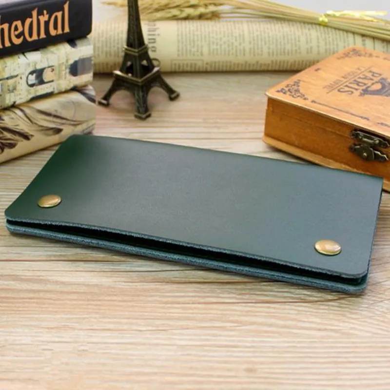 Гладкий кошелек клатч из натуральной кожи высокого качества простые винтажные