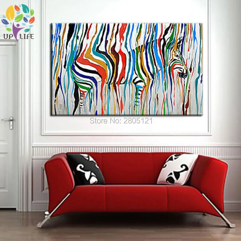 Картина маслом на холсте с принтом зебры|animal pictures|picture for living roomoil painting |