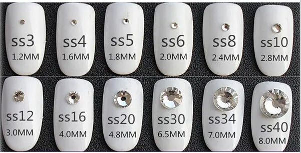 Лучший SS3 1440 шт./пакет с плоской задней частью Стразы для маникюра ab Клей На не