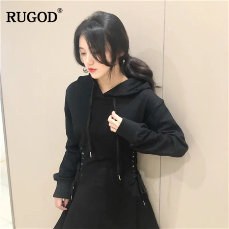 RUGOD/корейское милое весеннее платье трапециевидной формы новое Платье До Колена