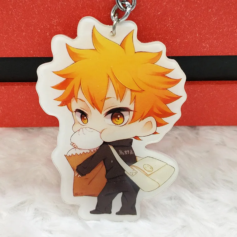 A Любовь спасибо Haikyuu Shouyou Hinata Kageyama Tobio Tooru Yuu Oikawa брелок кольцо подвеска игрушка подарок аниме японские комиксы - Color: A