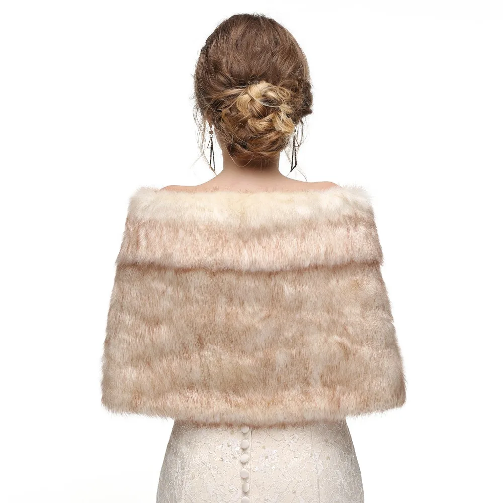 Forevergracedress элегантные мягкие осенне-зимние свадебные обертывания из искусственного меха, куртки-болеро Свадебные пальто шали шарфы PJ434