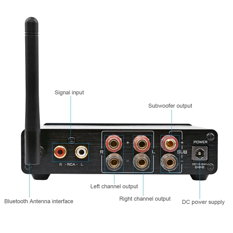 Tpa3116 сабвуфер Bluetooth усилитель Hifi Tpa3116D2 2 1 канальный цифровой аудио 50 Вт x + 100 Dc12-24V |