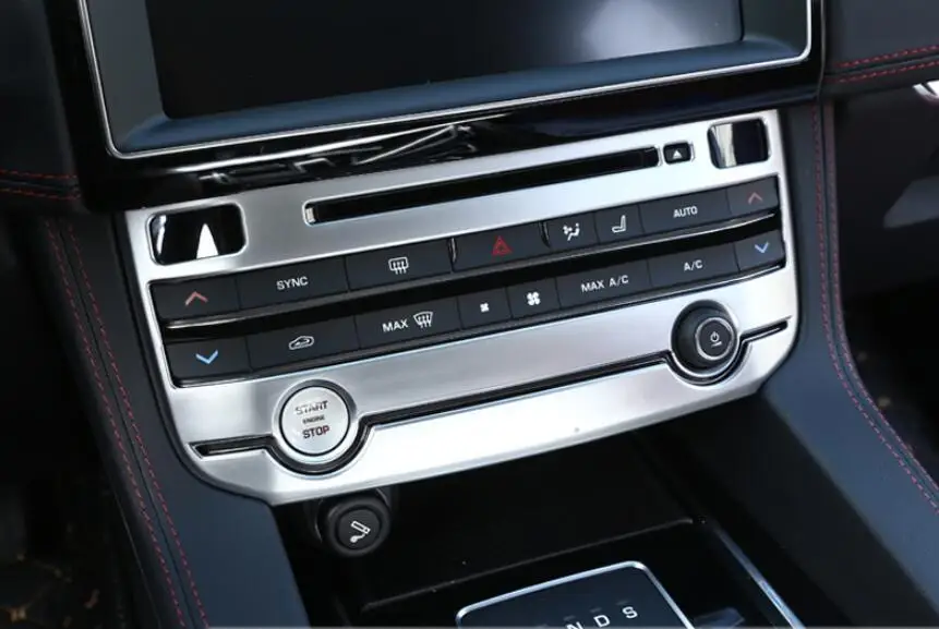 Для Jaguar XE XEL XF XFL F PACE 2016 2017 2018 ABS Матовый Серебристый центр режим кондиционирования