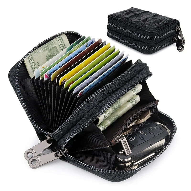 

Elegant New Arrival ID Card Holder Fashion Alligator Women Card Holder Leather Men Gray/Purple/Red Coin Purse Card Holders