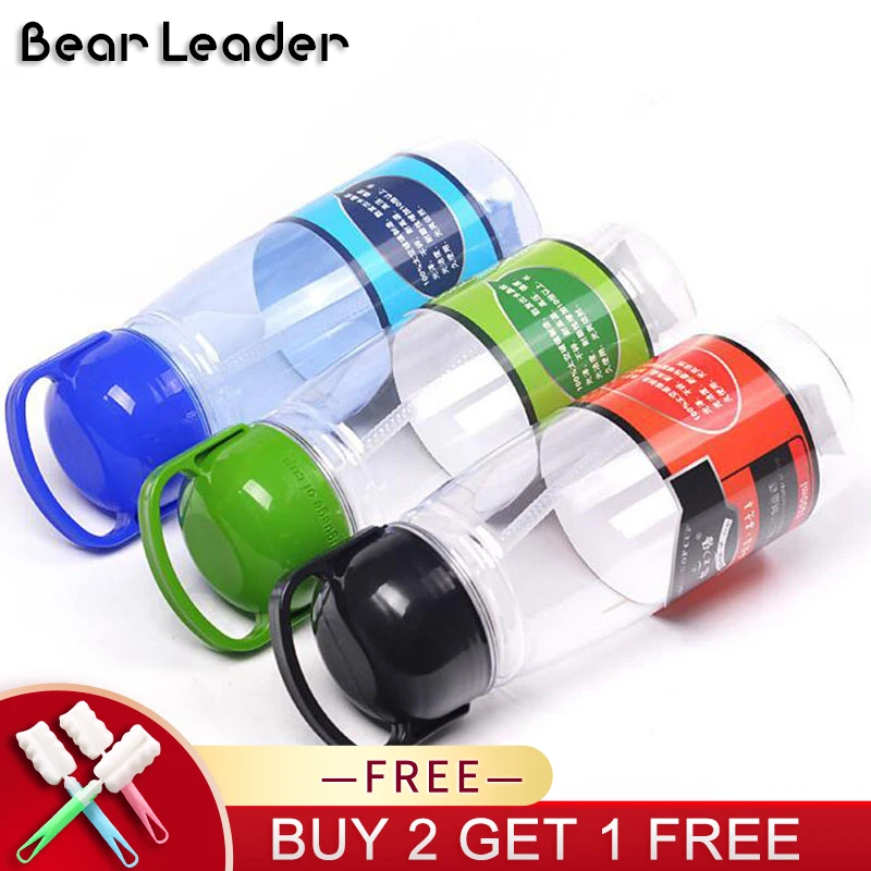 Bear Leader 2000 мл пластиковые прозрачные спортивные бутылки для воды герметичные с