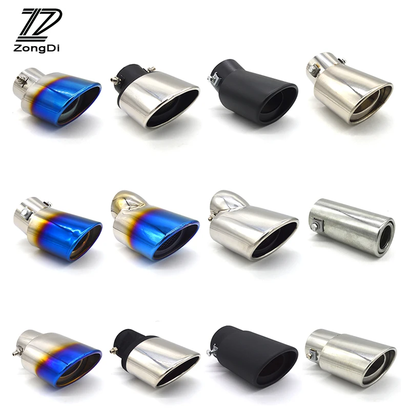 

Universal Chrome Stainless Steel Car Exhaust Muffler Tip pipe For Mazda Nissan Ford Kia Chevrolet Hyundai Citroen Volkswagen