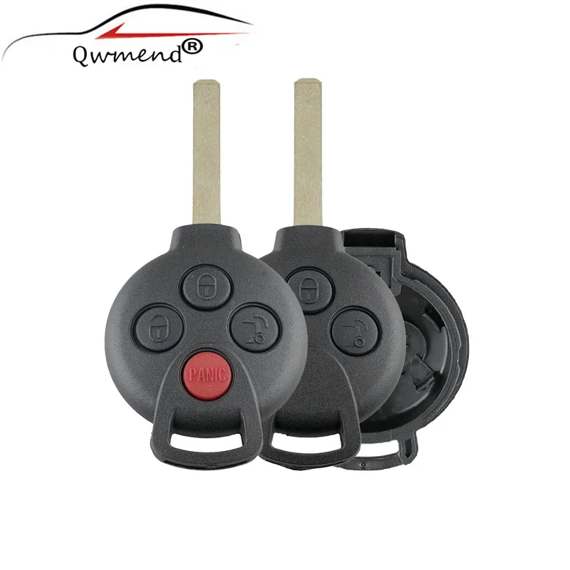 3 кнопки дистанционного ключа автомобиля оболочки для Mercedes-Benz Smart Fortwo 451 2007-2013 чехол дистанционного ключа Fob