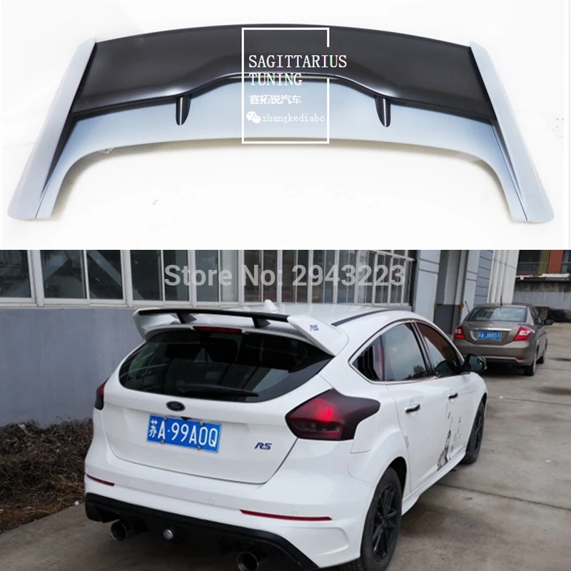 Спойлер для Ford Focus 2012 2015 Неокрашенный задний спойлер из АБС пластика грунтовки