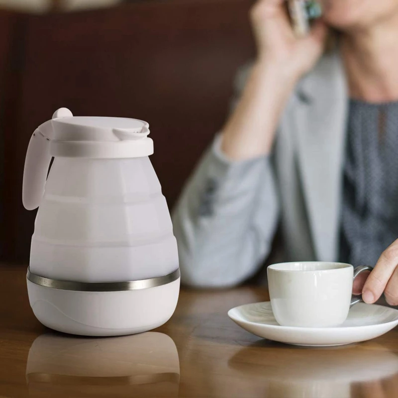 Складной электрический чайник прочный силиконовый компактный размер 850 Вт