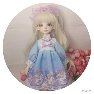 1/6 6 очков BJD Одежда для кукол Повседневное платье Близнецы Набор для bjd куклы Лолита платье подарок для игрушек ткань - Цвет: Белый