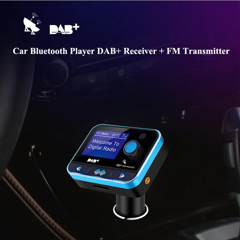 JaJaBor DAB FM передатчик Bluetooth автомобильный комплект громкой связи 3,5 мм AUX аудио MP3 плеер DAB цифровой аудио вещания автомобильный радиоприемник