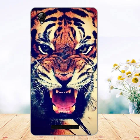 Мягкий чехол из ТПУ для Fly FS524 силиконовые чехлы с рисунком волка розы кота