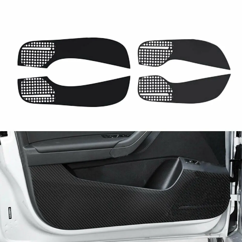 

Carbon Fiber Style Car Door Anti-Kick Pad Cover Flim Mat For Volkswagen V-W Jet-ta 6 MK6 2013-2017