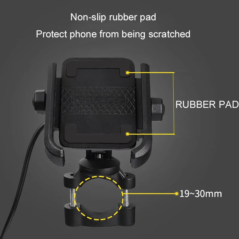 Держатель для телефона мотоцикла крепление на руль заднего вида велосипеда