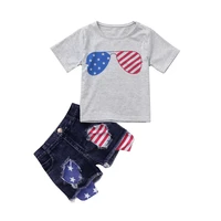 2019 summer beach children girls clothes casual one melon printed suit toddler girls 2pcs sets sleeveless tops vest short jeans