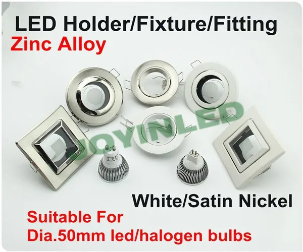 Потолочный светильник GU10/MR16 Светодиодный точечный арматура сатиновый никелевый