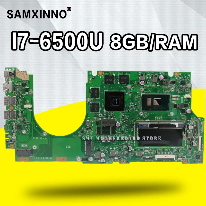 

with I7-6500U GTX950M/960M 2GB 8GB/RAM UX510UX laptop Motherboard For Asus UX510 UX510UX UX510UXK UX510UW UX510UWK Motherboard