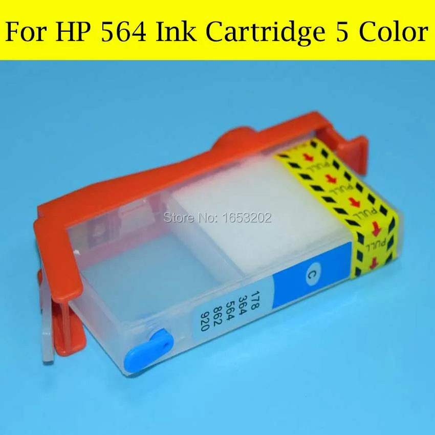 2 набора 5 цветов HP564 Заправляемый чернильный картридж с чипом ARC/Auto Reset для HP 564 XL