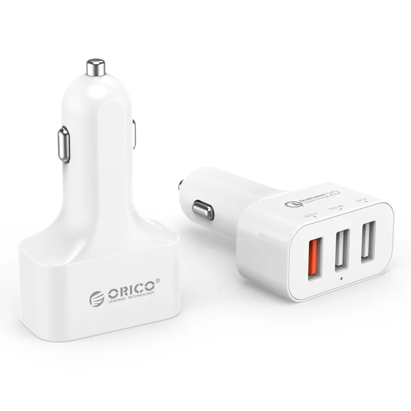 ORICO QC2.0 3 порта мини USB Автомобильное зарядное устройство 35 Вт быстрое для