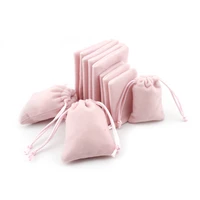 cotton drawstring velvet gift bag 5x7cm1 9x2 7 7x9cm2 7x3 5 party candy pouch makeup jewelry packaging can custom logo