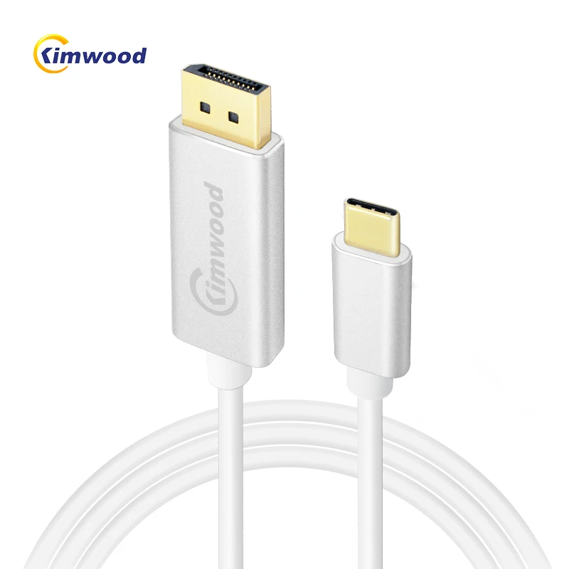 Кимвуд типа с displayport кабель 4k DP на USB тип C 3.1 для отображения порта адаптер MacBook Pro