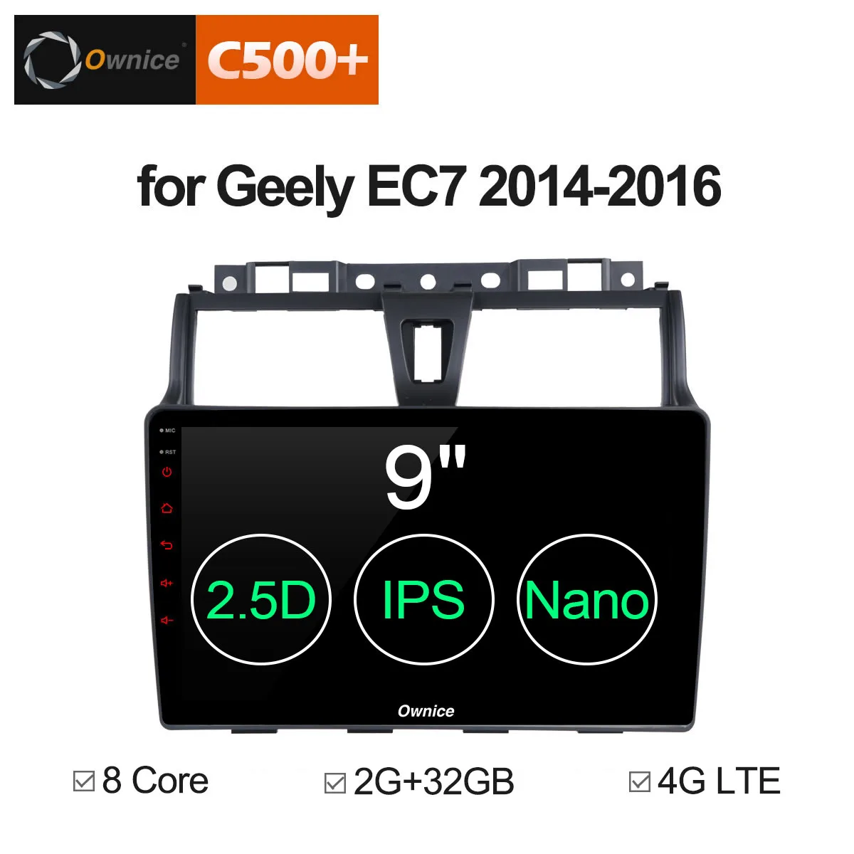 Ownice C500 + G10 Android 8 1 автомобильный DVD для GEELY EC7 2014 2016 радио магнитофон gps навигации USB 2G