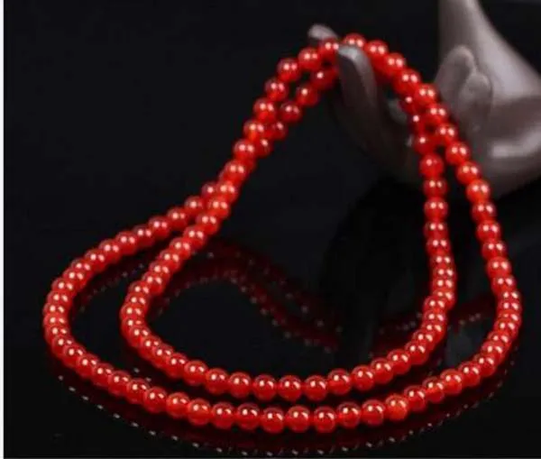 

Genuine Natural Red Agate Gemstone Beads Bracelet Beless You free shipping